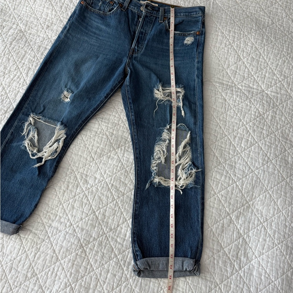 Levi’s Wedgie Straight Blue Denim Jeans - Picture 9 of 12